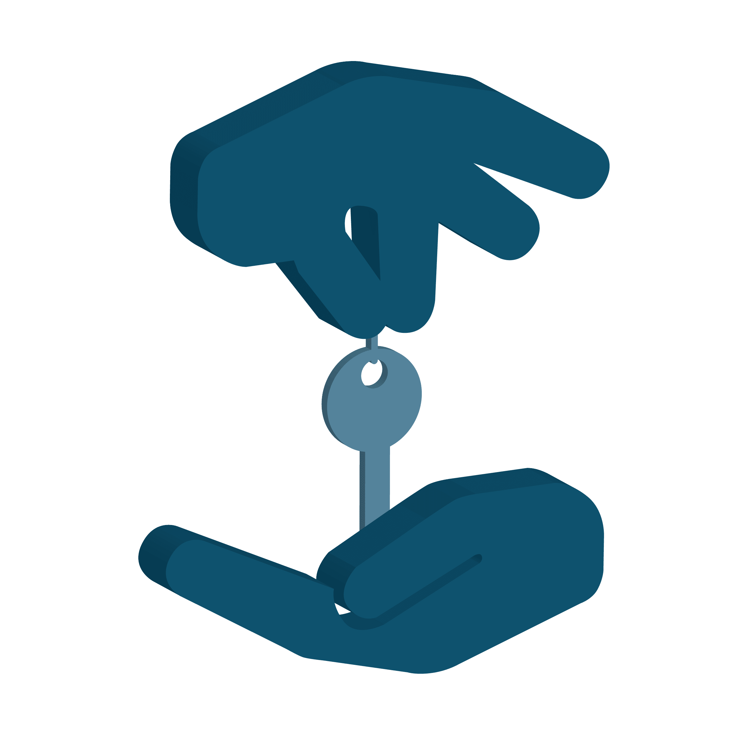 Hands exchanging a key, symbolising landlord insurance solutions for property protection.