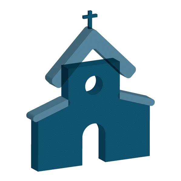 Iconic church illustration symbolising ACS Financial's tailored insurance and financial solutions for Australian churches.