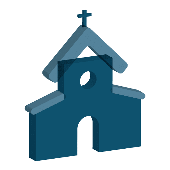 Church Insurance Illustration of a church building with a cross, representing church insurance and protection solutions tailored for Australian churches.